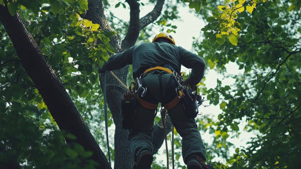 Tree pruning and maintenance work at a residence in Massachusetts